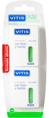 Vitis Dental Tape mit Fluor und Minze 2x50 ml