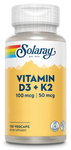 Vitamin D3 + K2 120 pflanzliche Kapseln